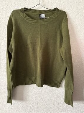 H&M Olive Green Crewneck Sweater